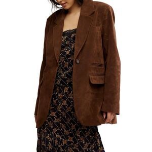 Free People Paper Cut Vegan Blazer